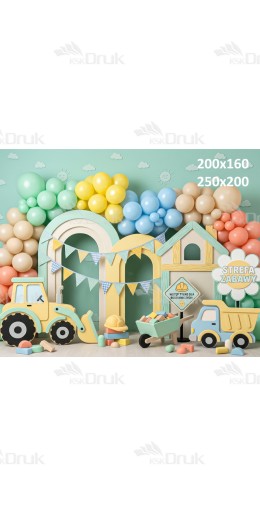 Tło fotograficzne „Kolorowa strefa budowy – dziecięca kraina zabawy” | UB_793